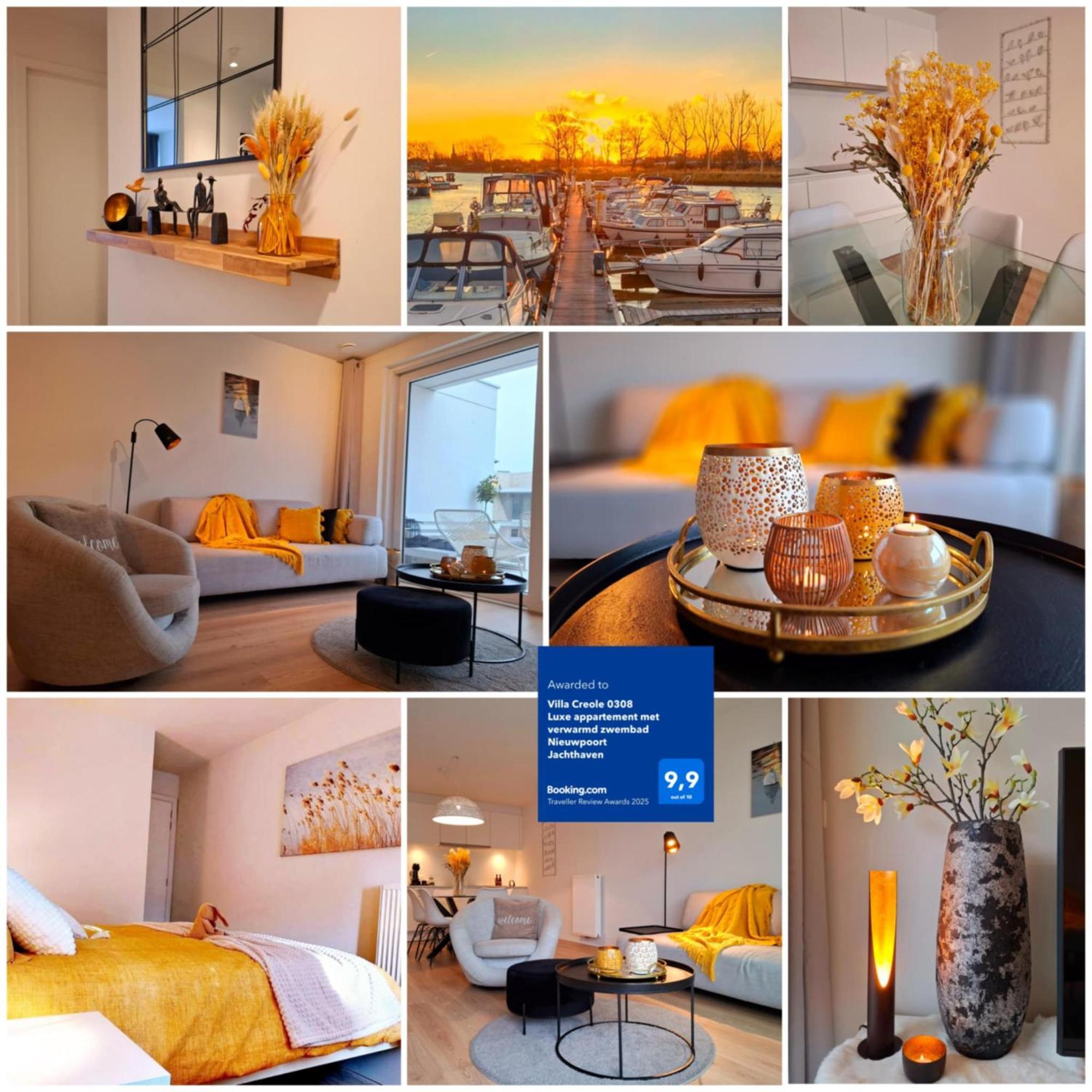 Villa Creole 0308 Luxe Appartement Met Verwarmd Zwembad Nieuwpoort Jachthaven Eksteriør billede