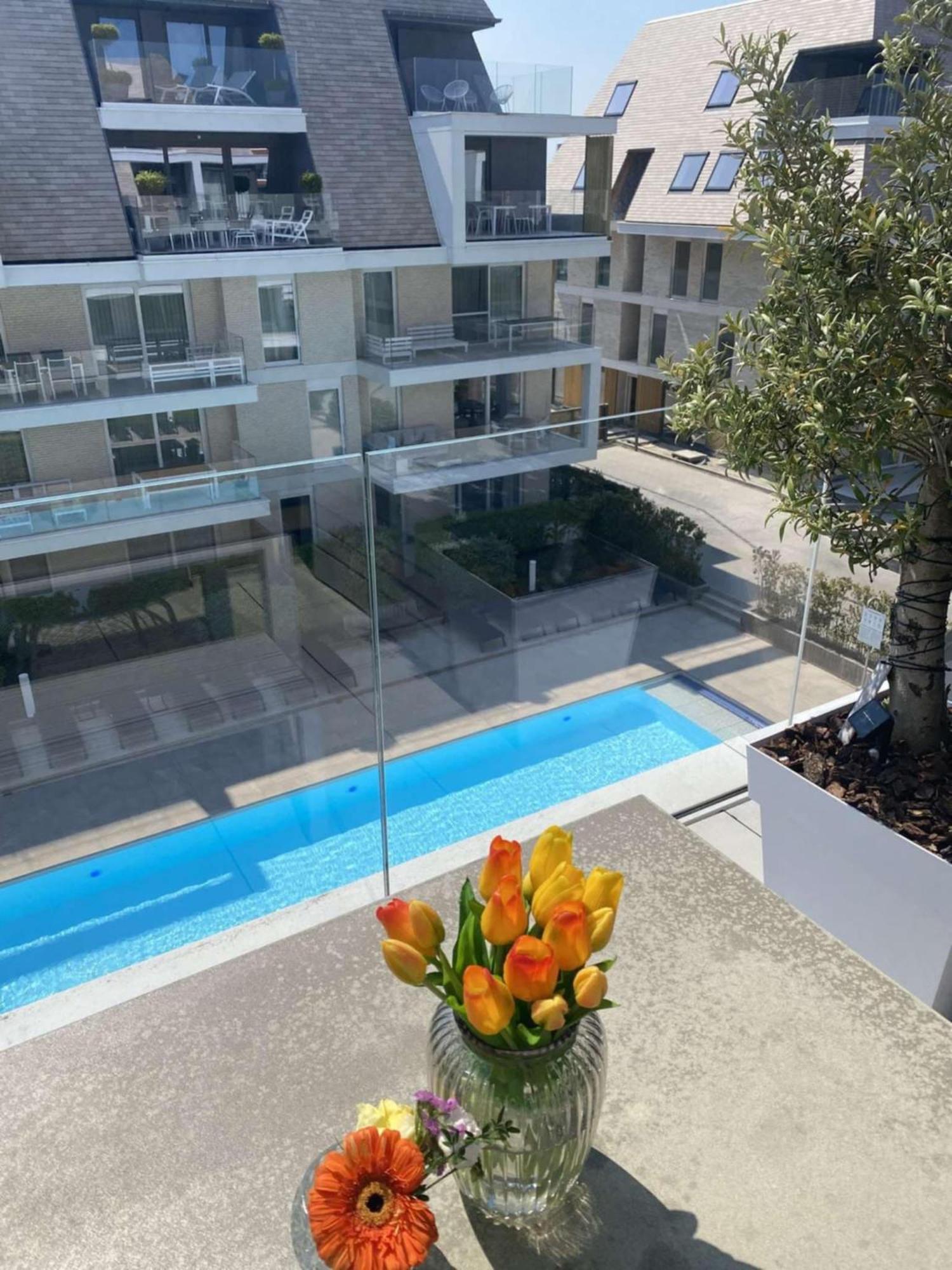 Villa Creole 0308 Luxe Appartement Met Verwarmd Zwembad Nieuwpoort Jachthaven Eksteriør billede